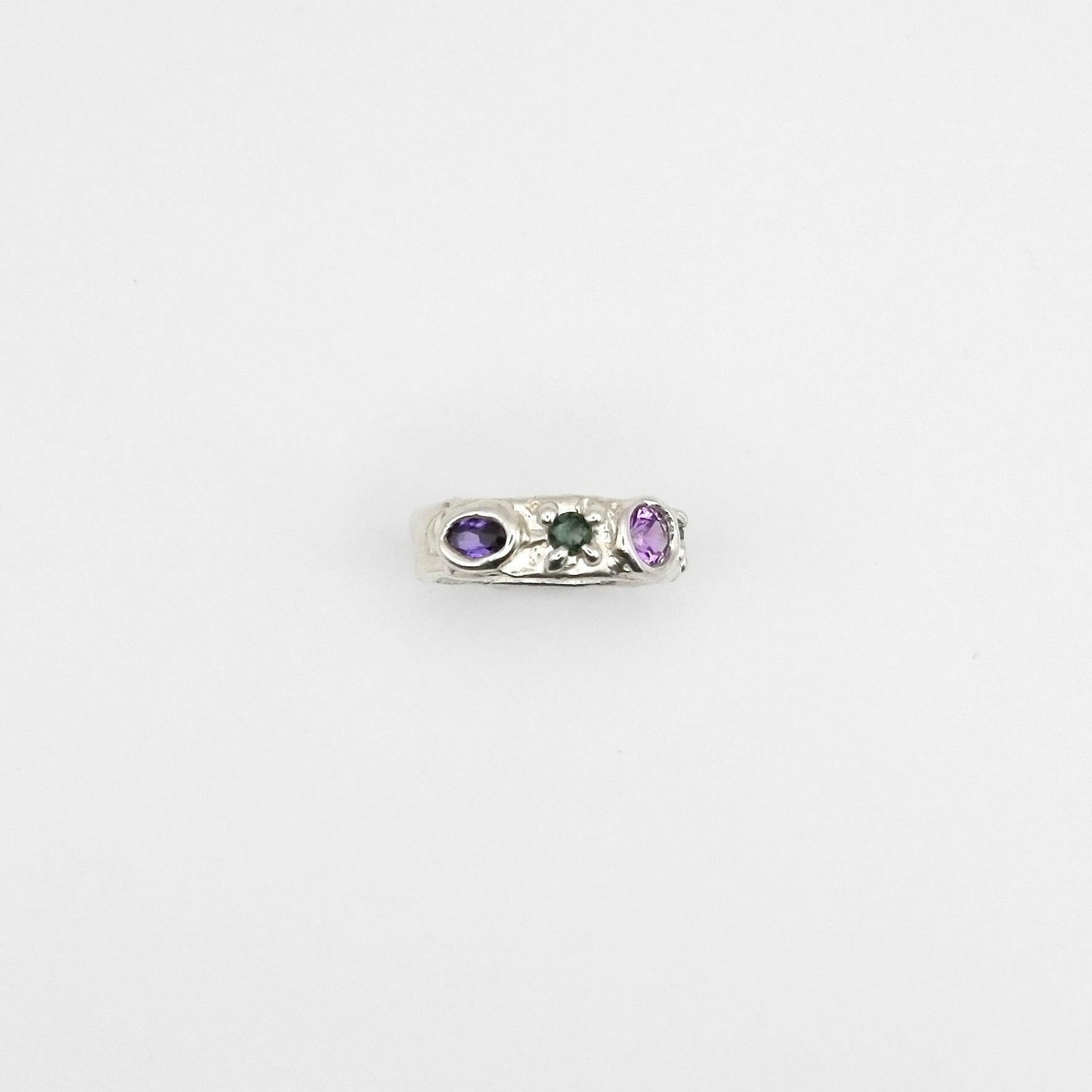 Bague Kaïa 2 Mauve/Vert.