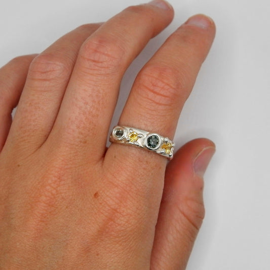 Bague Kaïa 2 Jaune/Vert.