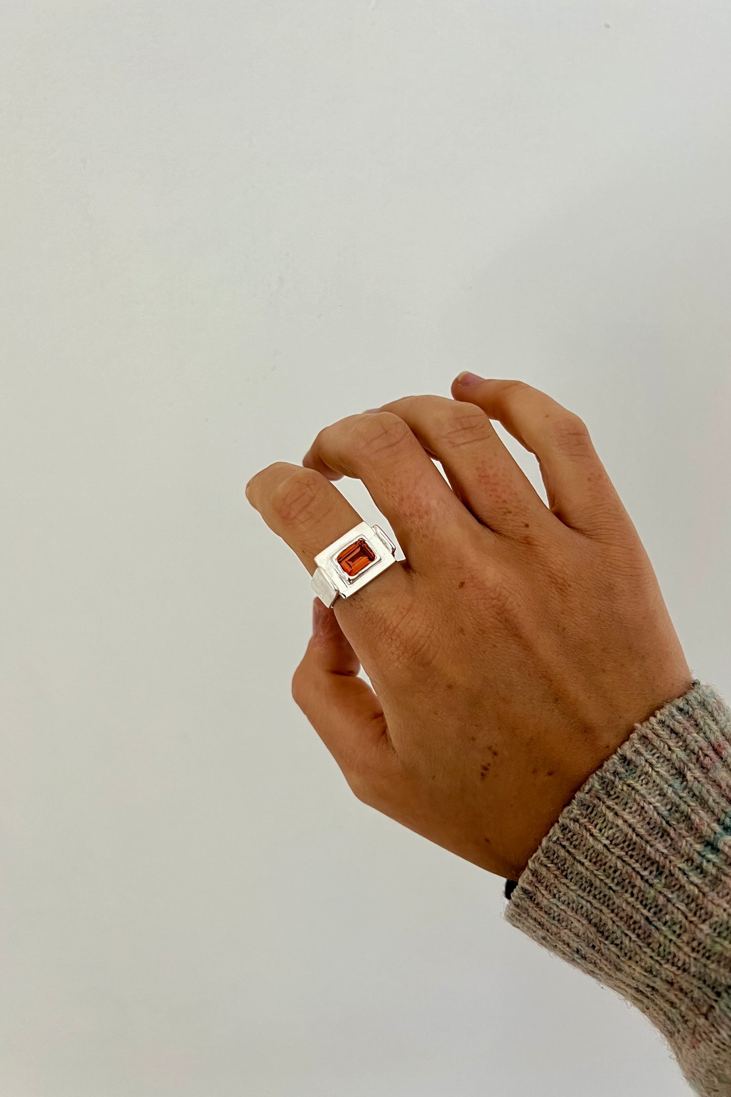 Bague Art Deco Orange.