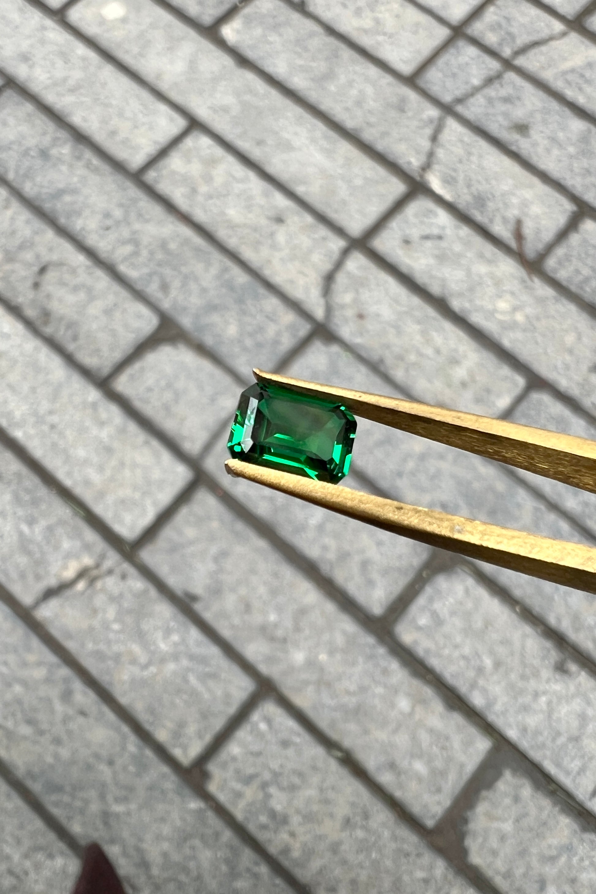 Bague Lava 2 Vert Emeraude.