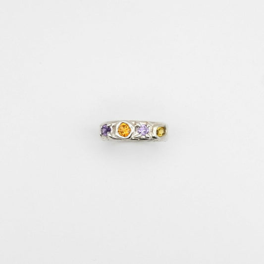 Bague Kaïa 2 Mauve/Orange.