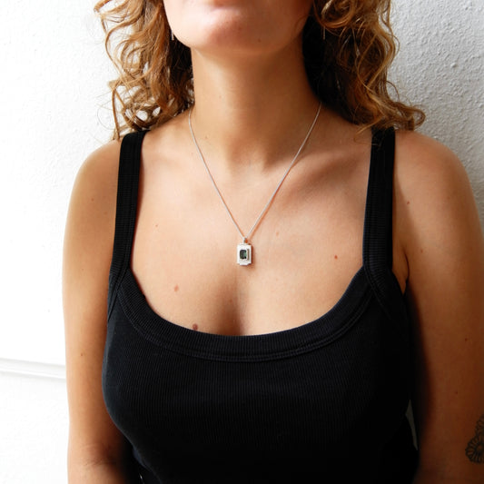 Pendentif Art Deco Vert.