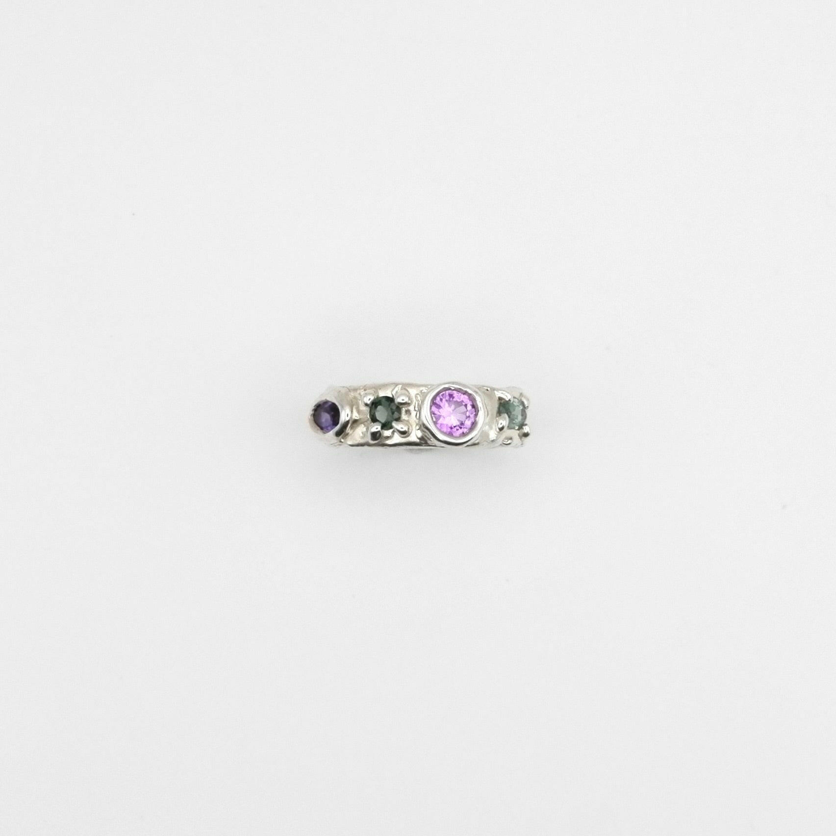 Bague Kaïa 2 Mauve/Vert.