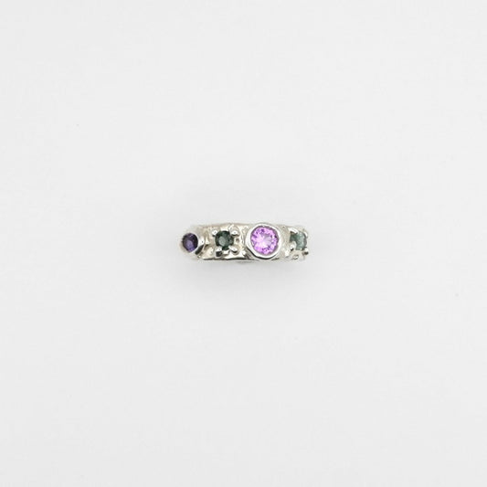 Bague Kaïa 2 Mauve/Vert.