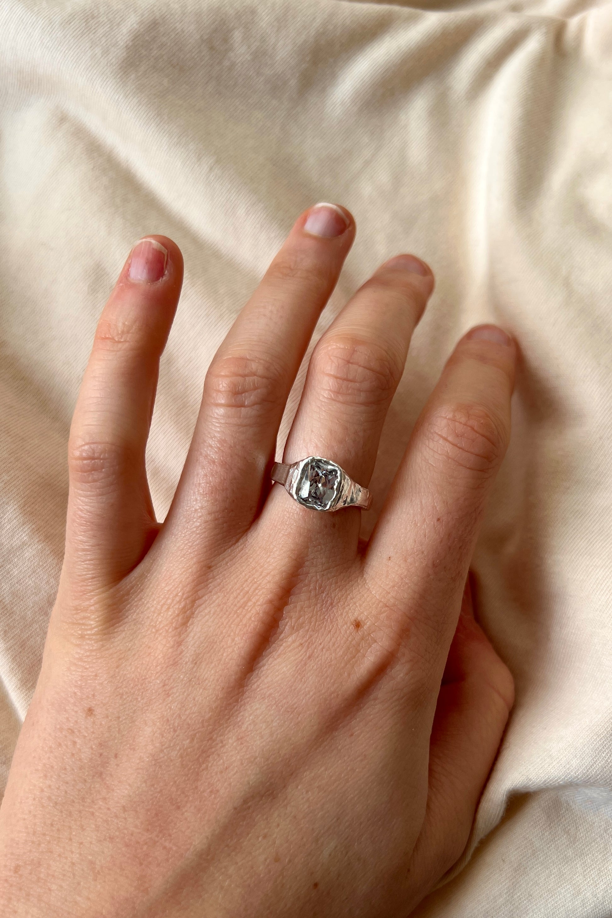 Bague Lava 1 Blanc.