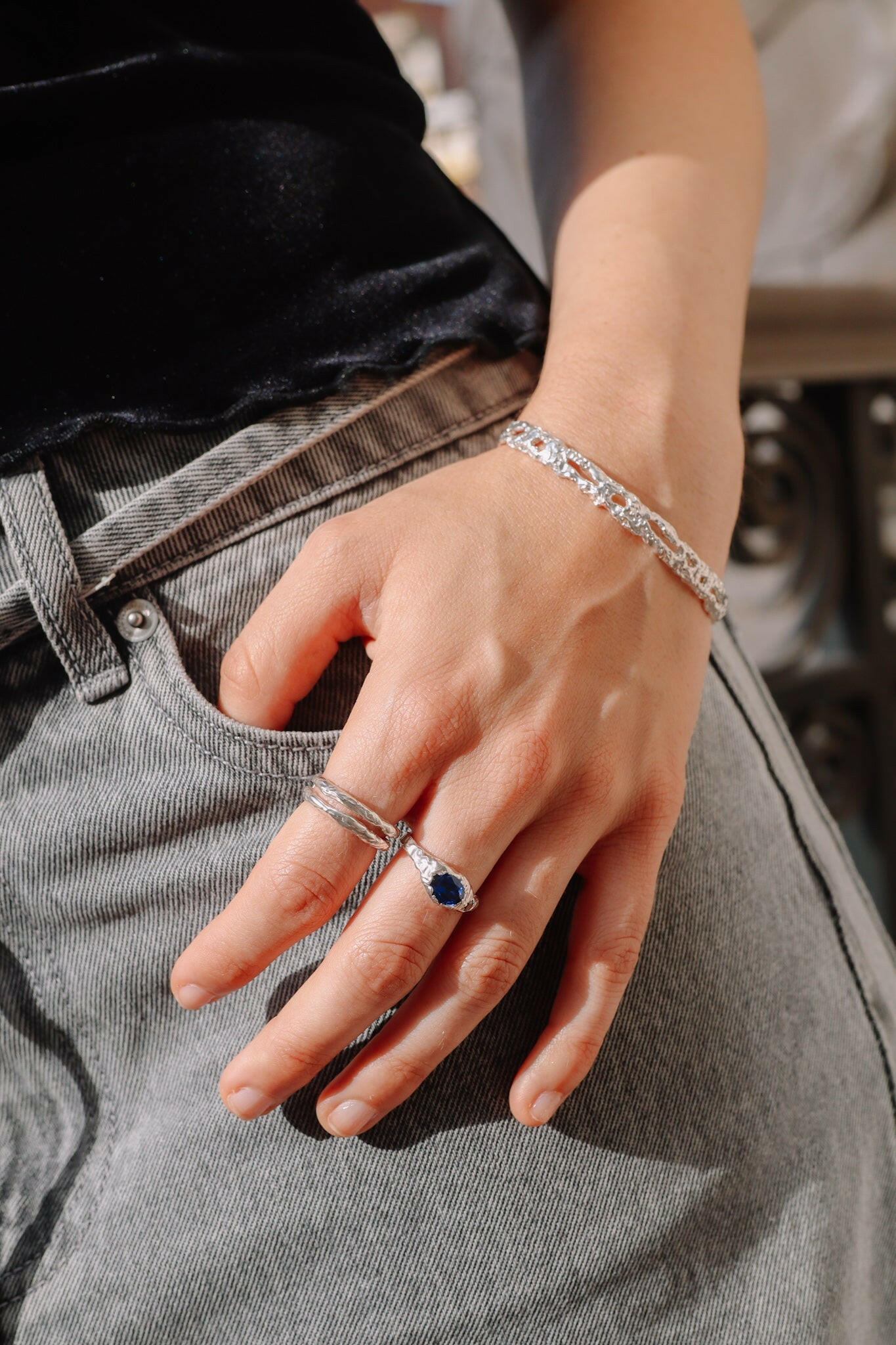 Bague Double lava.