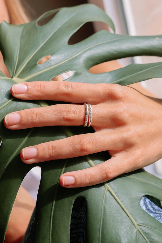 Bague Double lava.