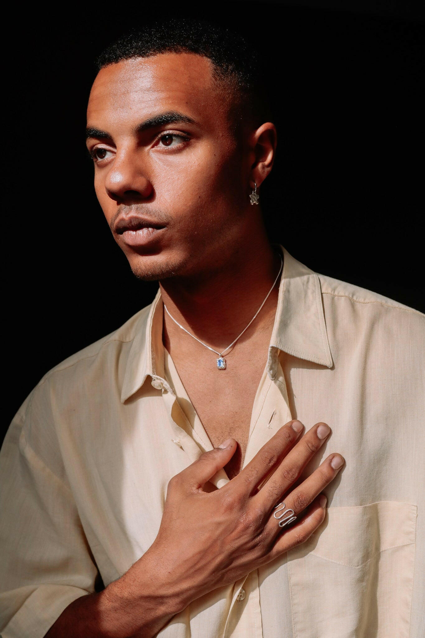 Collier Lava Bleu.