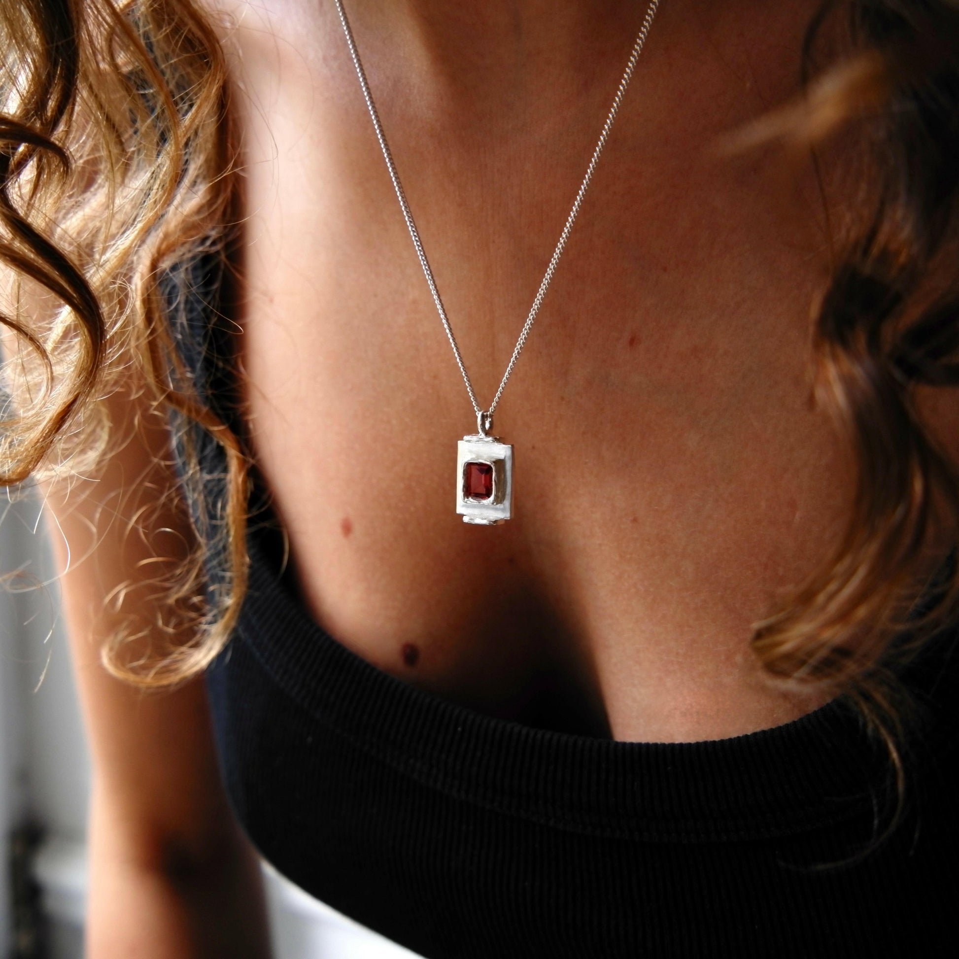 Pendentif Art Deco Orange.