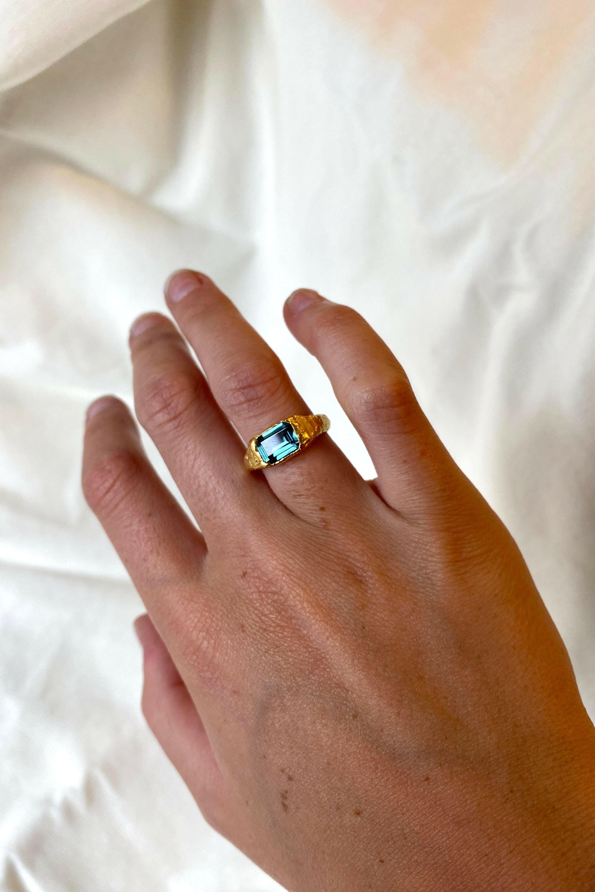 Bague Lava 2 Vert Tourmaline.