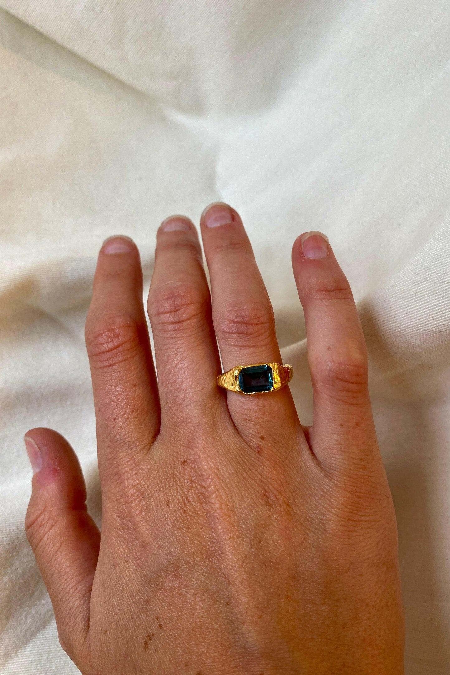 Bague Lava 2 Vert Tourmaline.