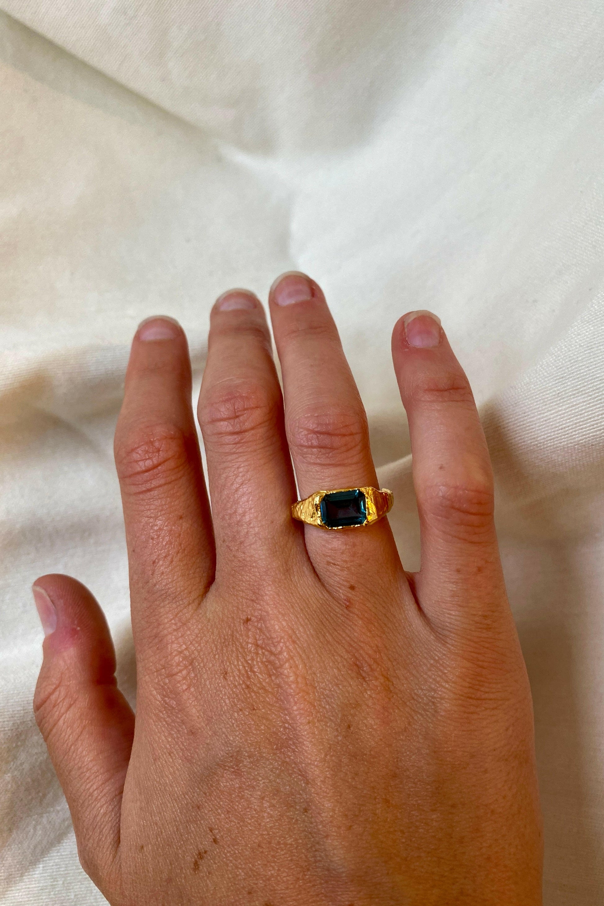 Bague Lava 2 Vert Tourmaline.
