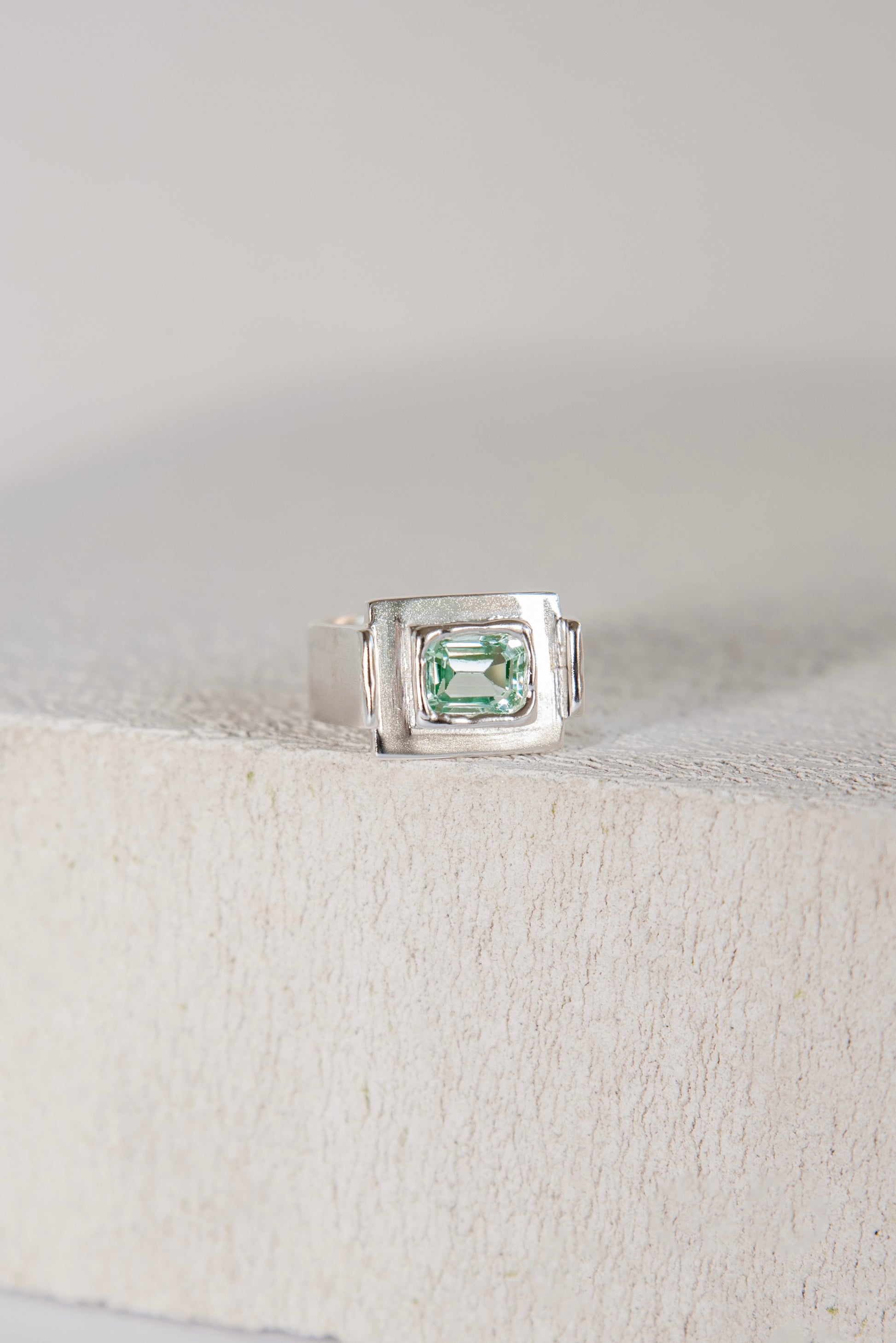 Bague Art Deco Bleu Turquoise.