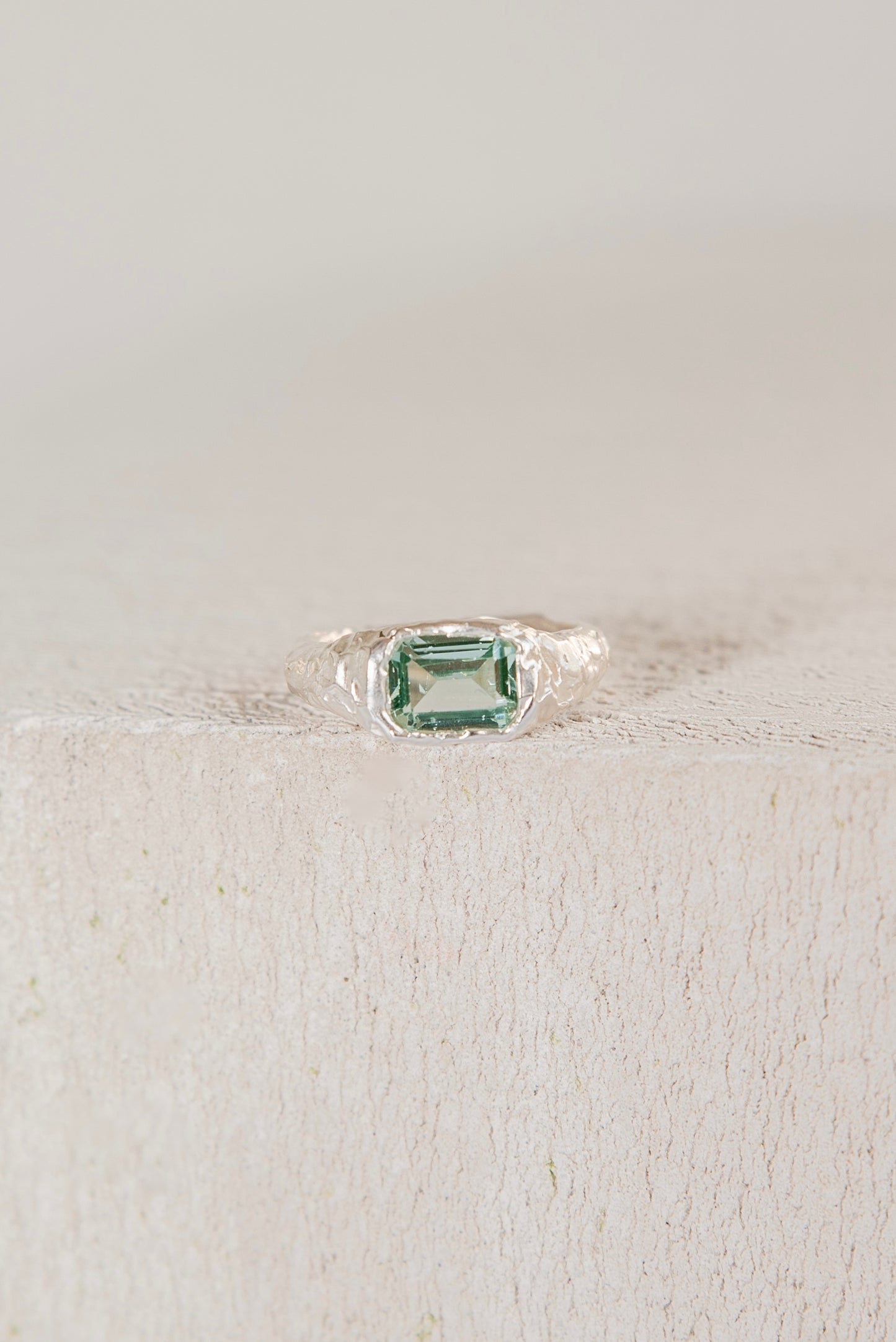 Bague Lava 2 Bleu Turquoise.