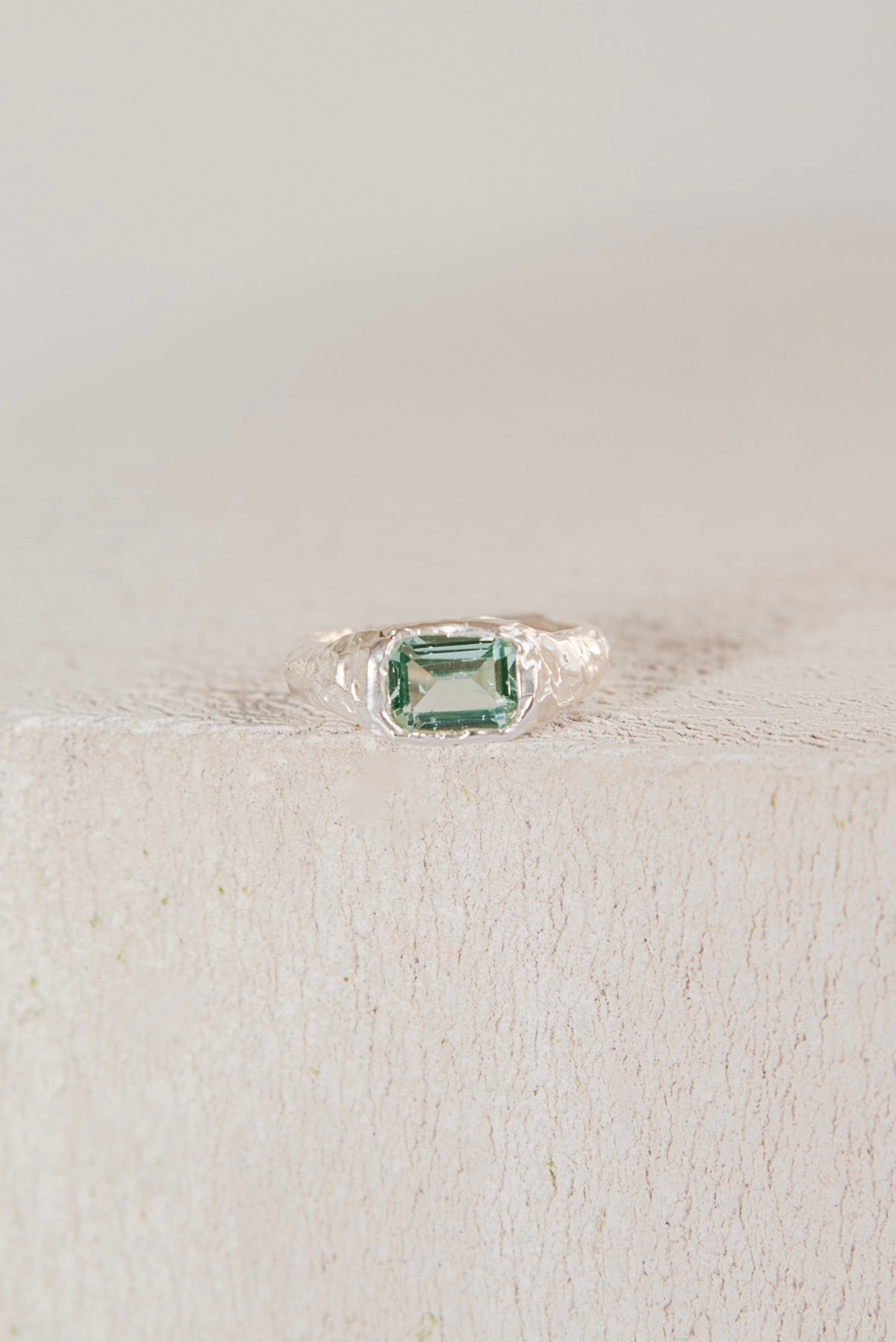 Bague Lava 2 Bleu Turquoise.