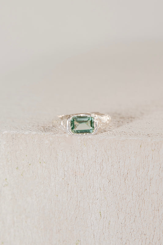 Bague Lava 2 Bleu Turquoise.