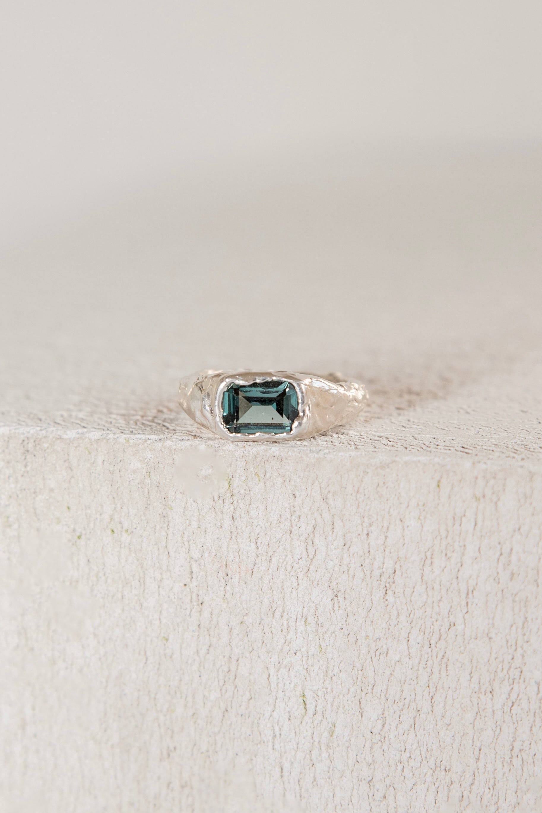 Bague Lava 2 Vert Tourmaline.