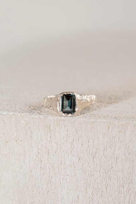 Bague Lava 1 Vert Tourmaline.