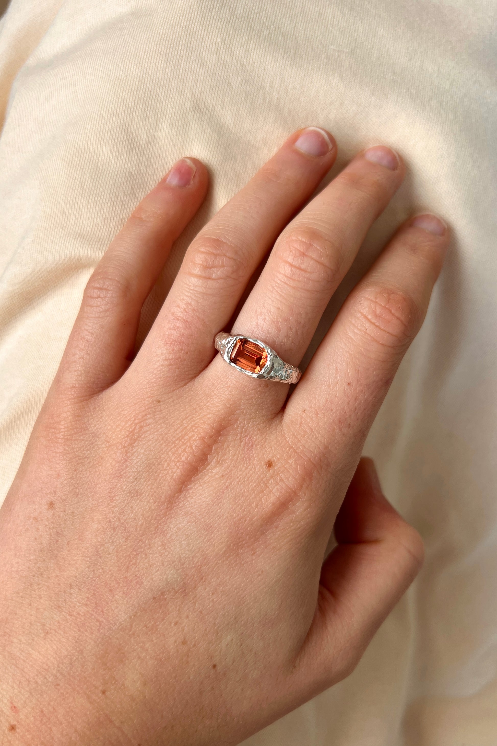 Bague Lava 2 Orange.