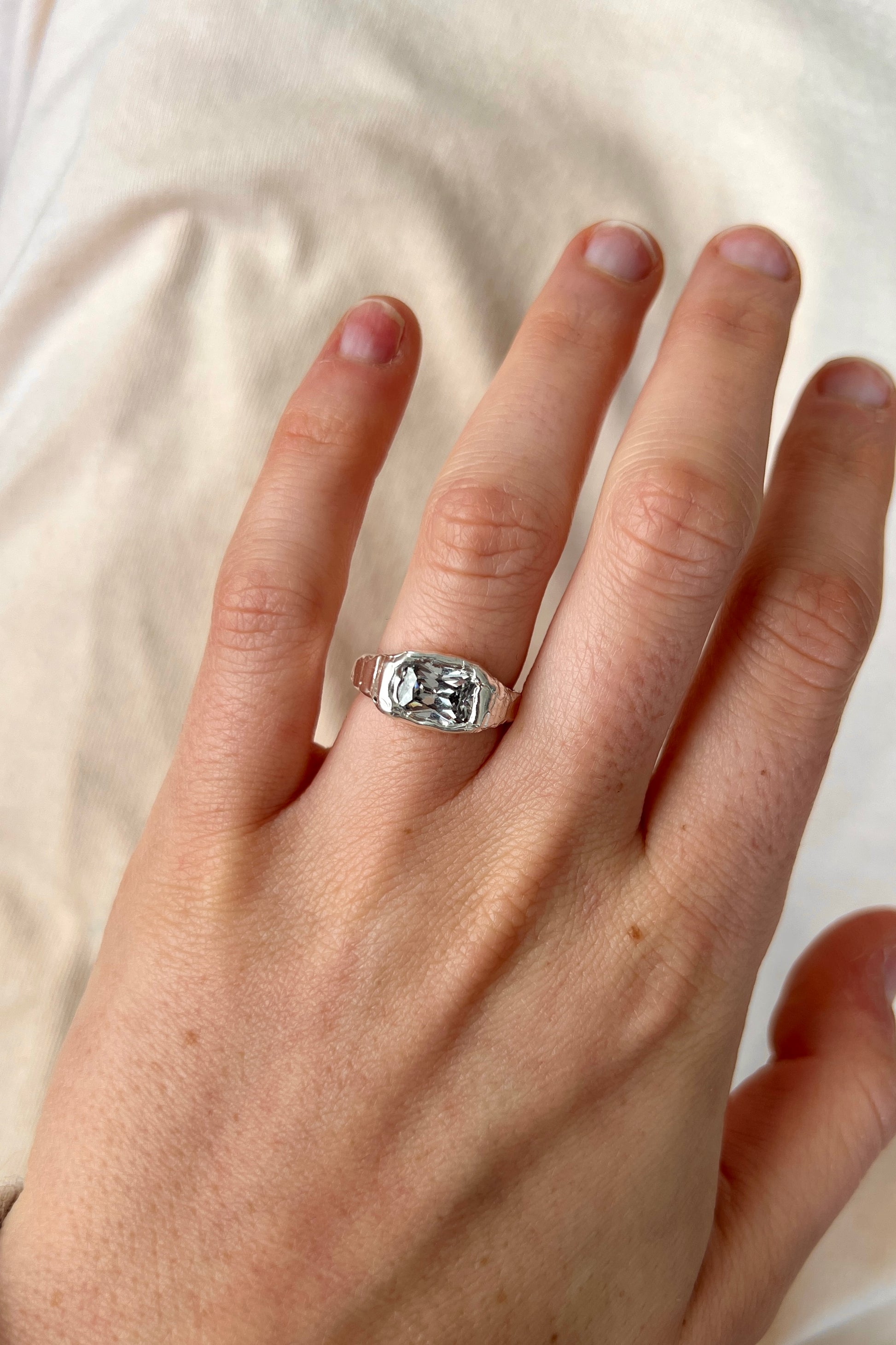 Bague Lava 2 Blanc.