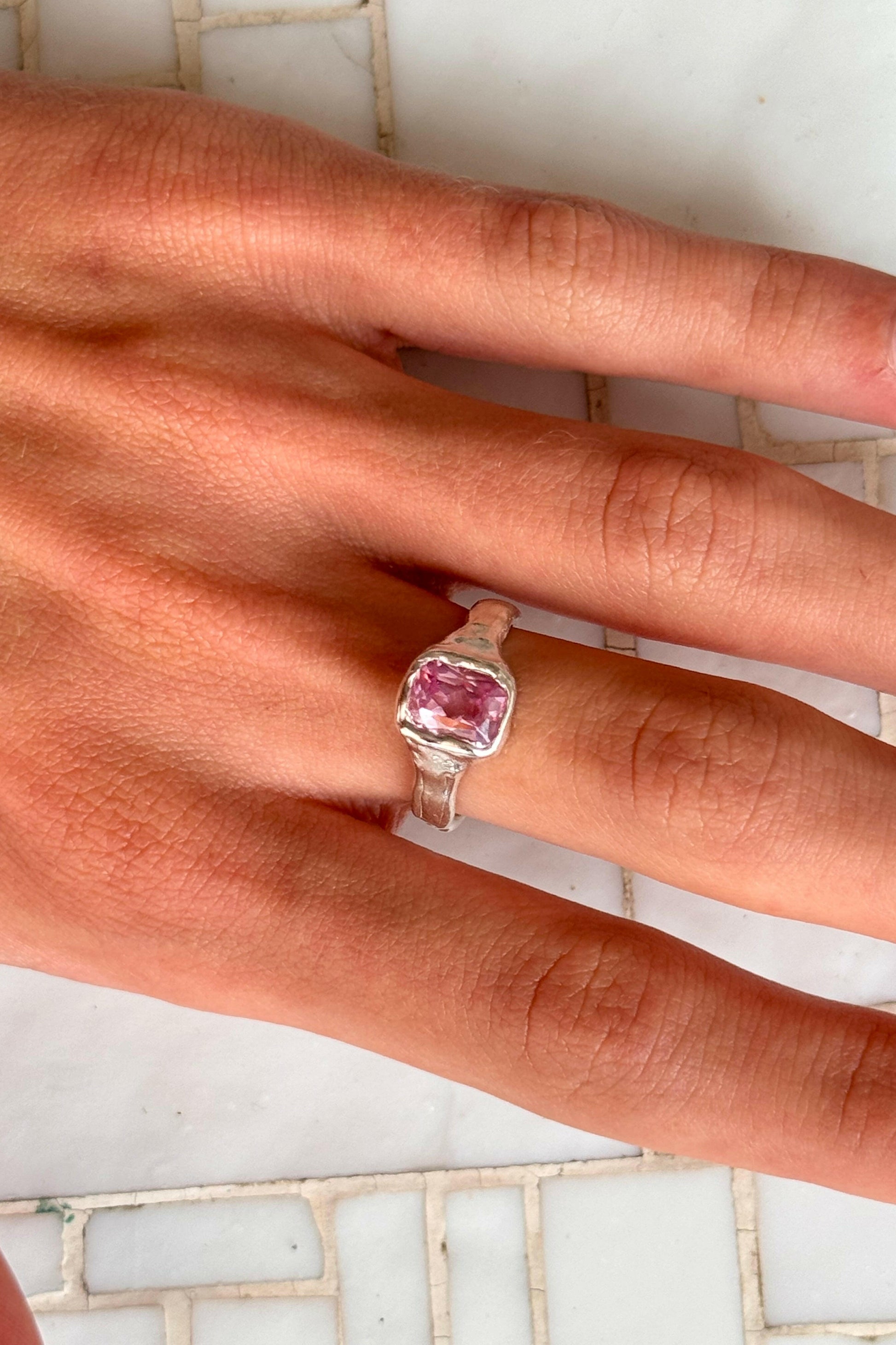 Bague Lava 1 Rose.