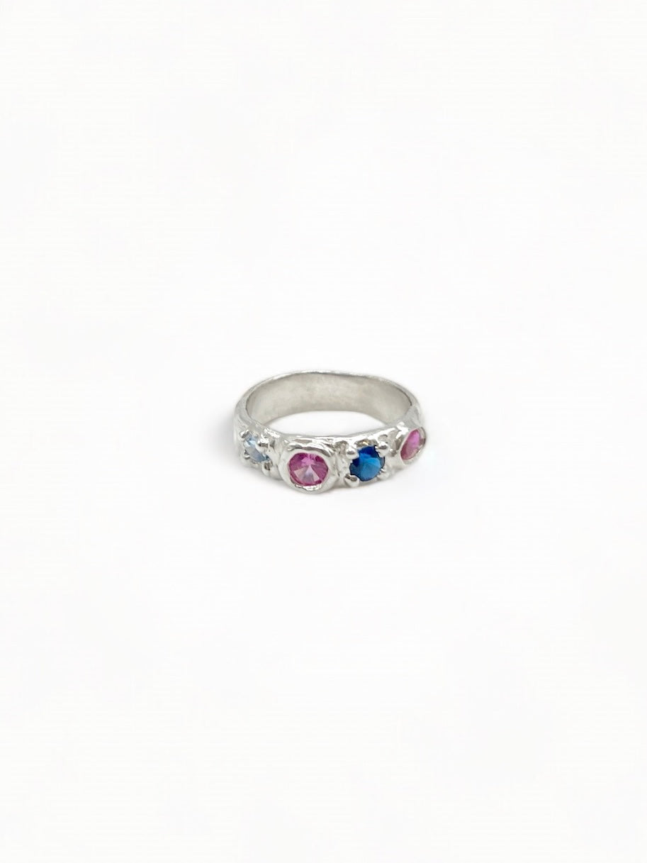 Bague Kaïa 2 Rose/Bleu