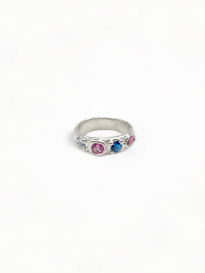 Bague Kaïa 2 Rose/Bleu