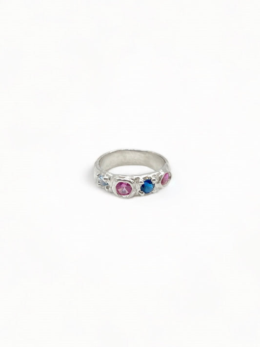 Bague Kaïa 2 Rose/Bleu