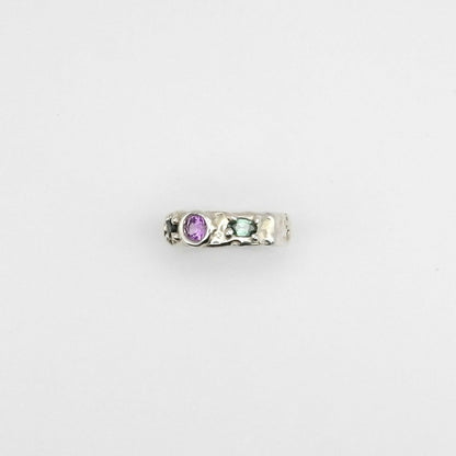 Bague Kaïa 2 Mauve/Vert.