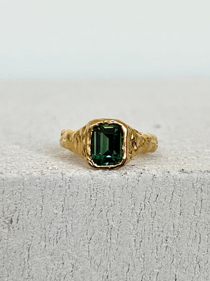 Bague Lava 1 Vert Tourmaline.