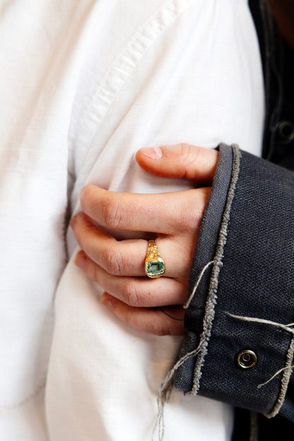 Lava Ring 1 Turquoise Blauw