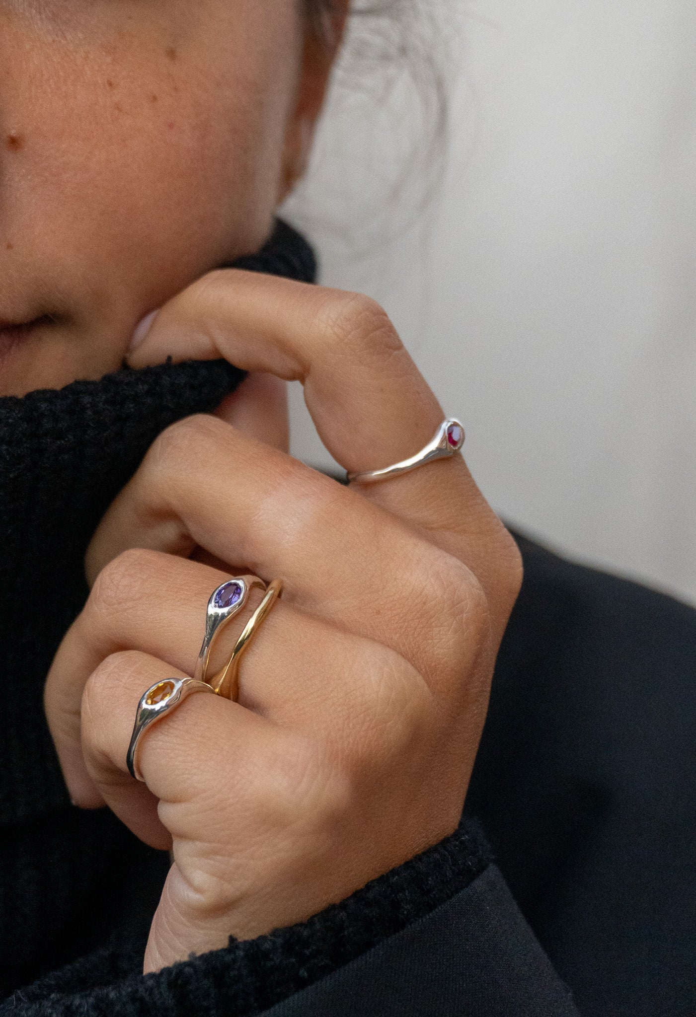 Bague Constellation Mauve