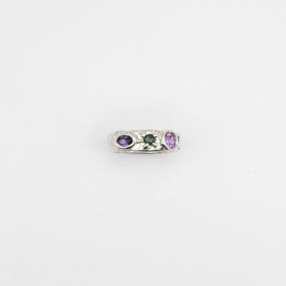 Bague Kaïa 2 Mauve/Vert.