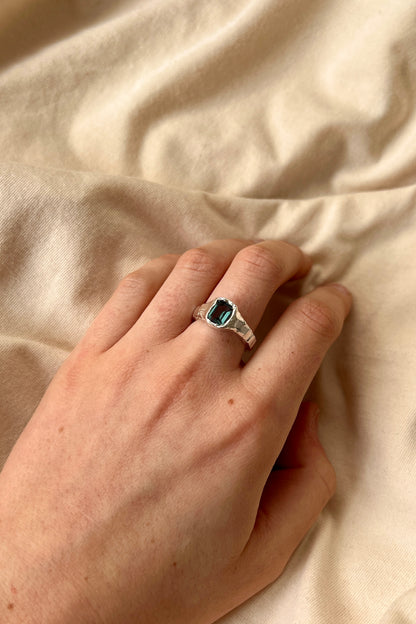 Bague Lava 1 Vert Tourmaline.