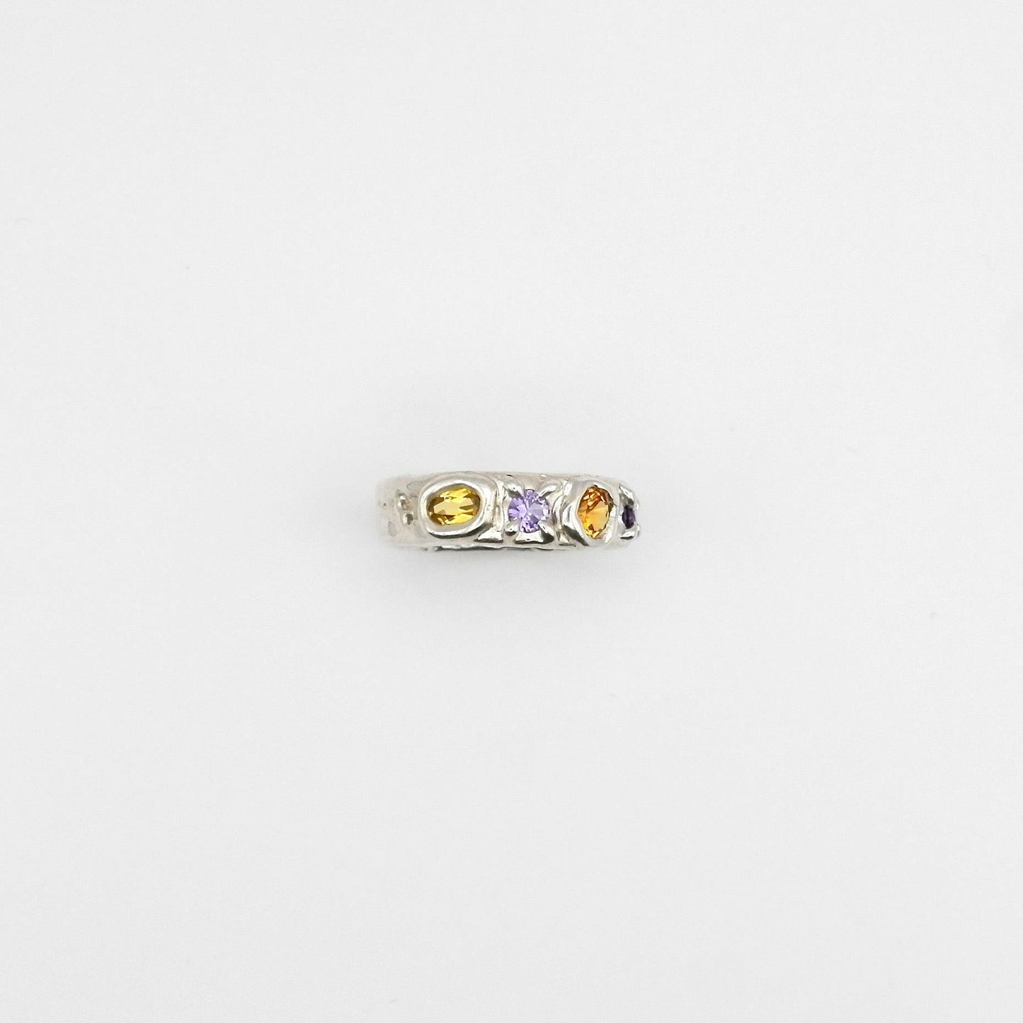 Bague Kaïa 2 Mauve/Orange.