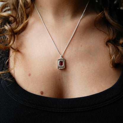 Pendentif Art Deco Orange.