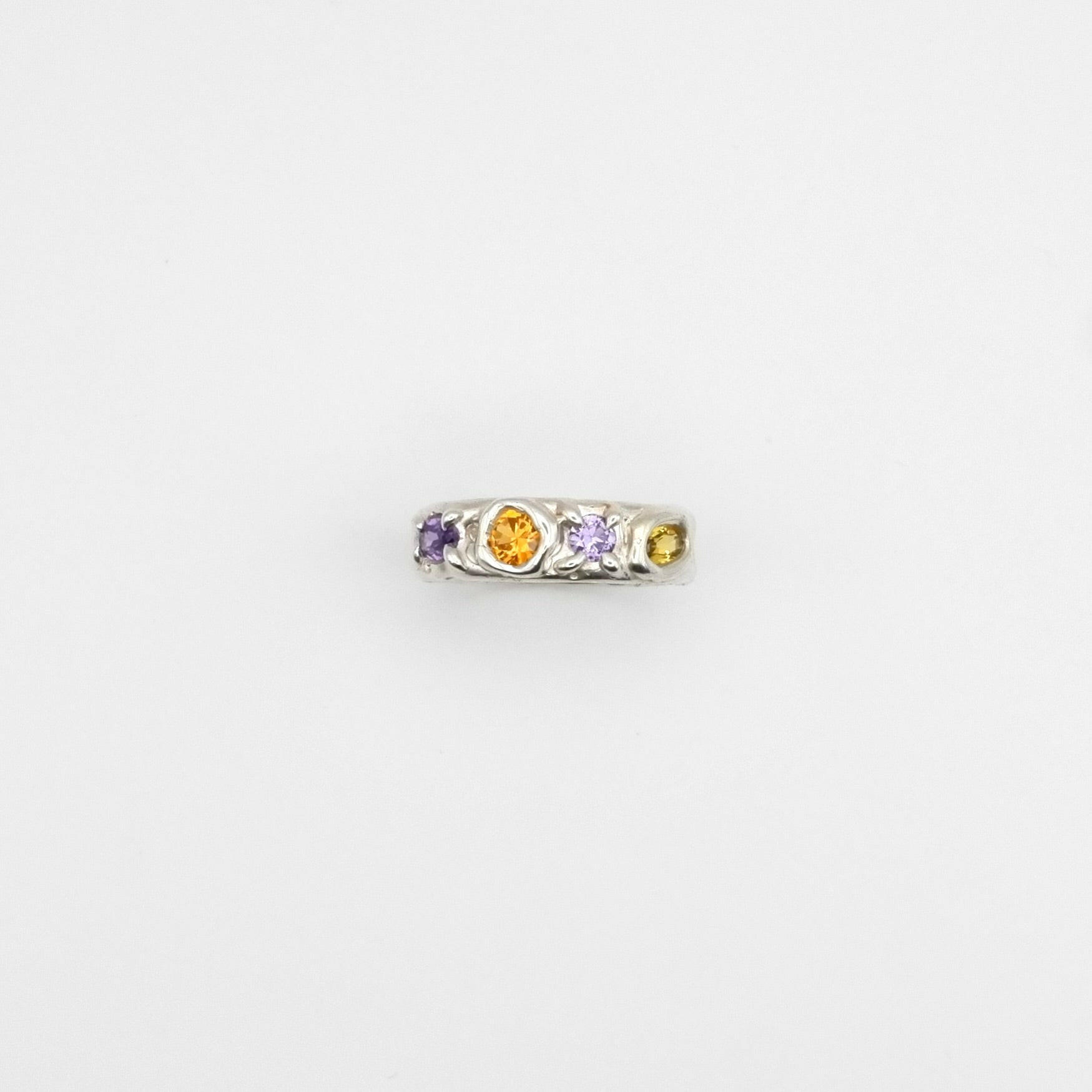 Bague Kaïa 2 Mauve/Orange.