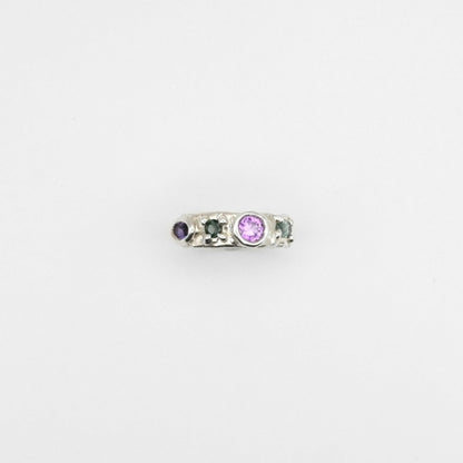 Bague Kaïa 2 Mauve/Vert.