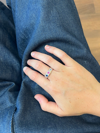 Bague Kaïa 2 Rose/Bleu