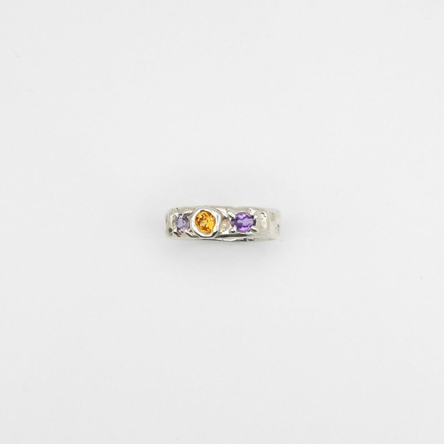 Bague Kaïa 2 Mauve/Orange.