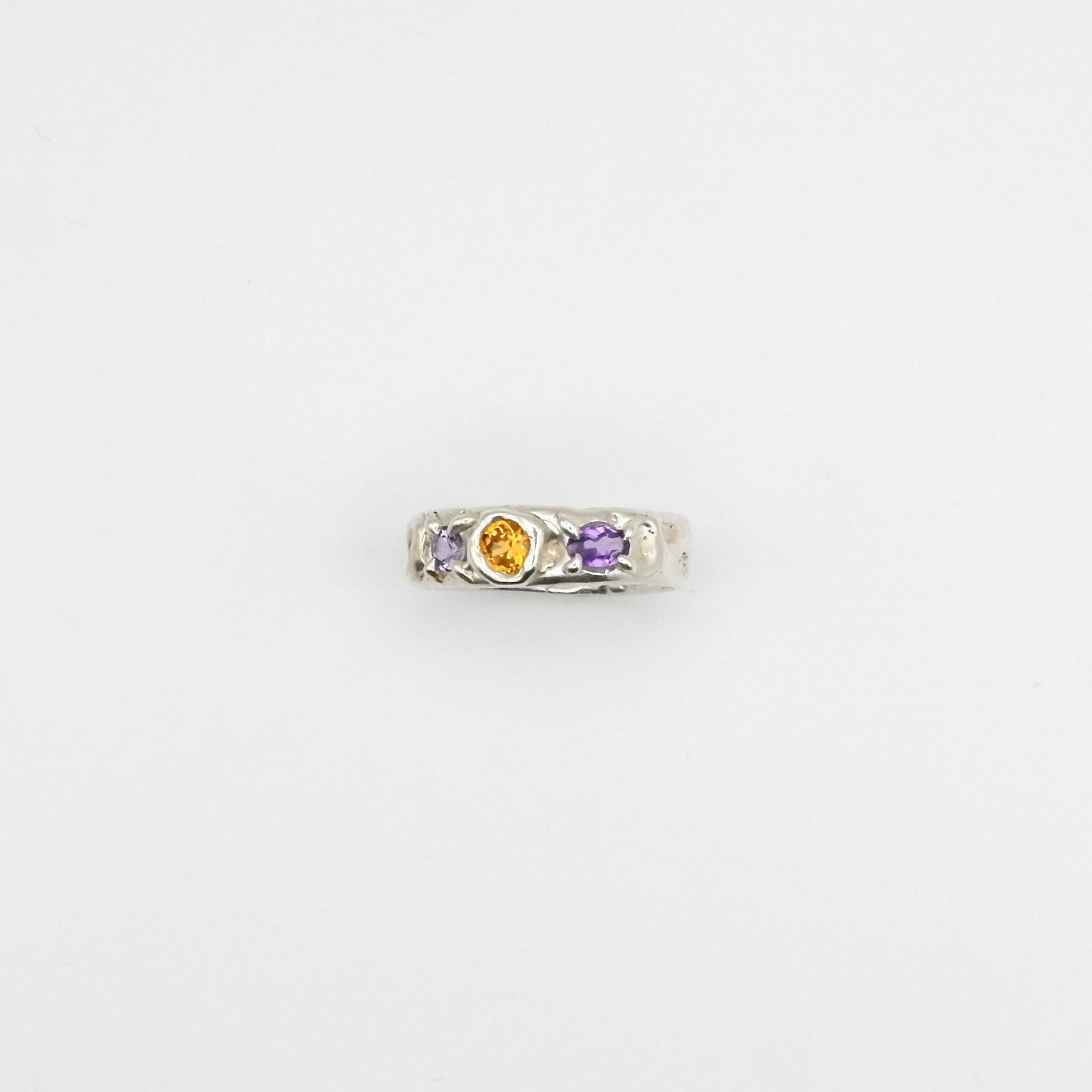 Bague Kaïa 2 Mauve/Orange.