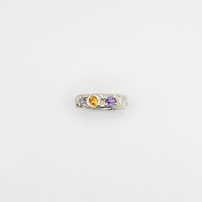Bague Kaïa 2 Mauve/Orange.