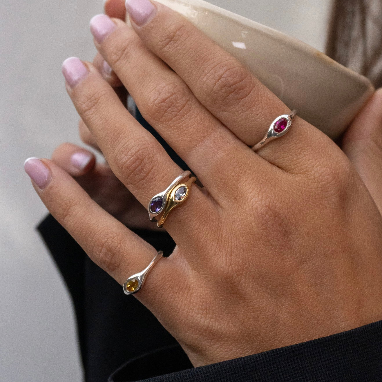 Bague Constellation Blanc