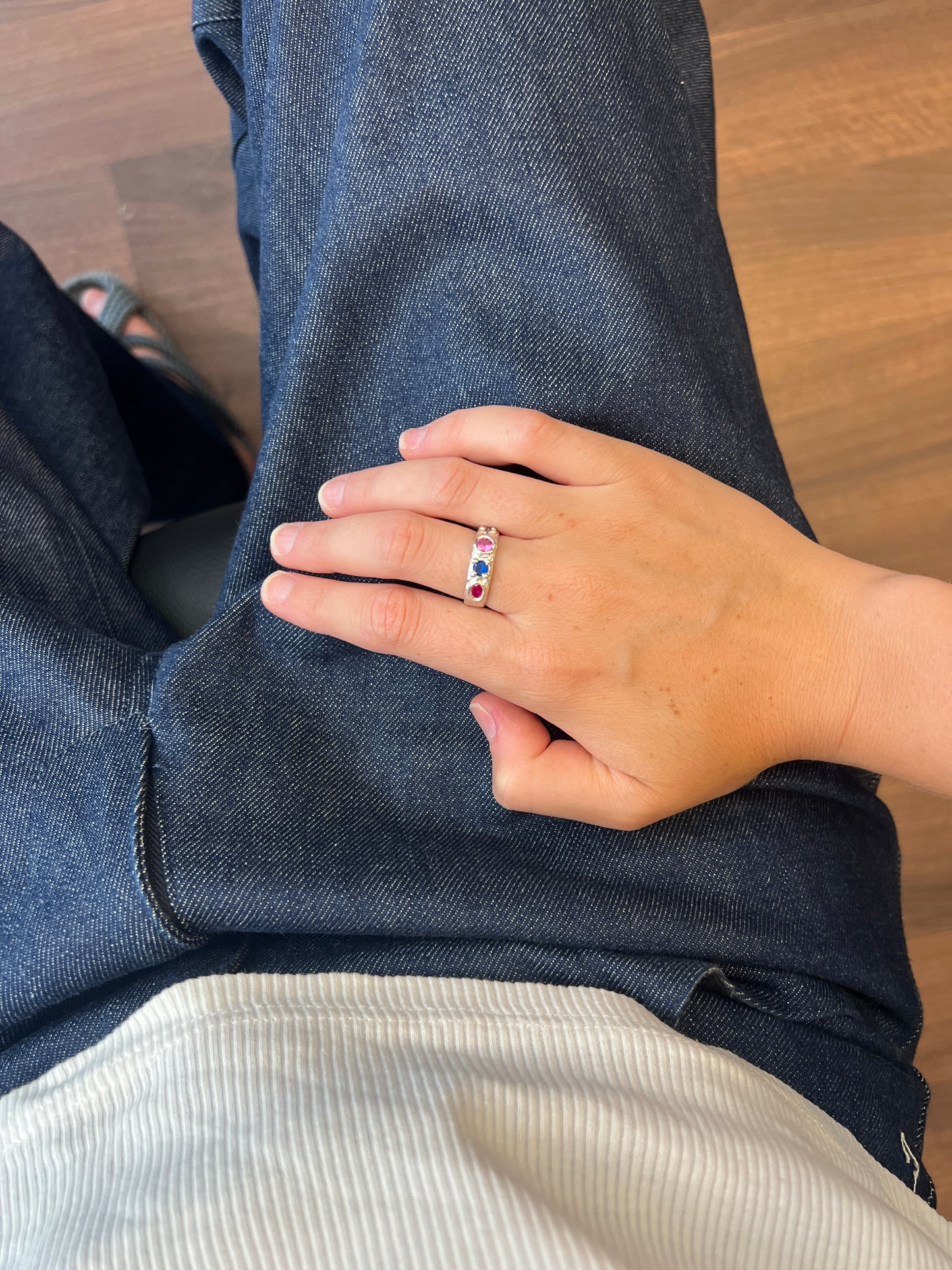 Bague Kaïa 2 Rose/Bleu