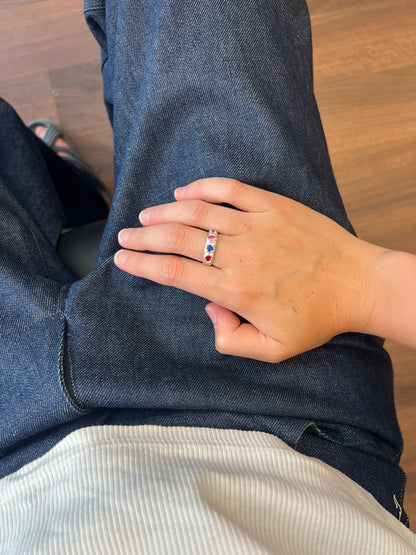 Bague Kaïa 2 Rose/Bleu