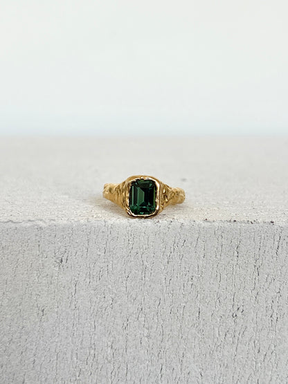 Bague Lava 1 Vert Tourmaline.