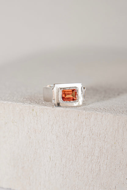 Bague Art Deco Orange.