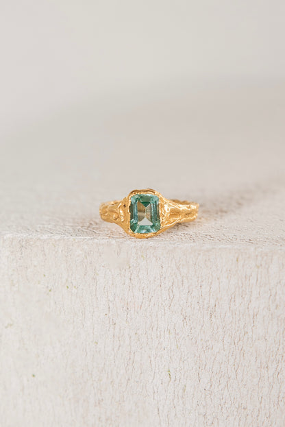 Bague Lava 1 Bleu Turquoise.