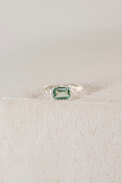 Bague Lava 2 Bleu Turquoise.